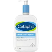 Cetaphil Gentle Skin Cleanser 1000ml, Face & Body, Suitable for All Skin Types, pH balanced, Soap and Fragrance Free, Contains Niacinamide, Dermatologically Tested