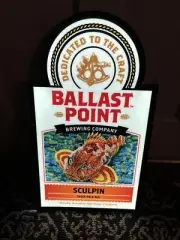Ballast Point Sculpin Beer Sign LED Bar Light 24” Rare Vtg Brewing Brewery