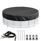 8/10/12 Ft Round Pool Cover Above Ground Swimming Pool Cover With Ground Spike