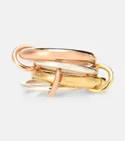 [Spinelli Kilcollin] Spinelli Kilcollin Cici Rose 18kt gold and sterling silver linked rings K gold