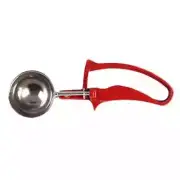 Thunder Group SLDS224G 1-1/3 oz Size 24 Stainless Round Bowl Red Handle Disher