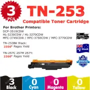 3x Compatible Toner TN253 TN257 TN-253BK TN-257 Black For Brother HL-3230CDW