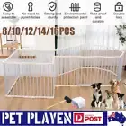 16x Portable Panel Pet Dog Playpen White Puppy Exercise Cage Play Pen Fence 70cm
