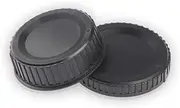 Generic 5 Set Rear Lens Cap Camera Wrist Strap Camera Case Camera Strap Rear Lens Cover Camera Body Cover DSLR Camera Lens Camera Body Cap Black