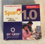SyQuest SparQ 1.0 Removable Cartridge Drive 1.0 GB External PC Format 3 pack-NEW