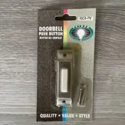 Teiber Wired Lighted Polished Brass Die-Cast Surface Mount Doorbell Push Button