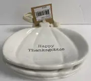 Mud Pie Pumpkin Tidbit Dishes Set Of 3 New