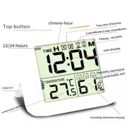LCD Digital Clock with Alarm Thermometer Hygrometer V7Q8 #◇ Wall E N Clock O9X4