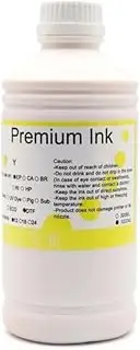 1000ml DTG Ink, Textile Garment Ink - Compatible with DX5 DX6 DX7 TX800 XP600 I3200, Compatible with Epson L1800 1390 R1900 R3000 9600 F2000(DTG Ink Y)