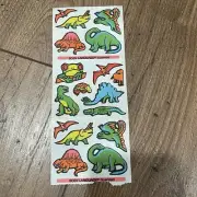 Vintage Mello Smello BODY LANGUAGE Dinosaurs Scented Stickers Scratch n Sniff