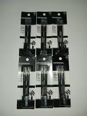 CoverGirl Easy Breezy Brow Fill + Define Twin Eye Pencil 500 Black, (6 Packs)