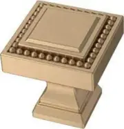 1" Elegant Beaded Knob Champagne Bronze