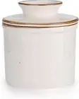 French Butter Dish, Butter Crock for Counter with Water Line, Ceramic Butter Kee