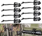 Molle Web Dominators with Elastic String, Molle Attachment Clips, Webbing Clips Tactical Backpack Accessories