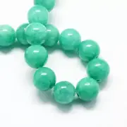 20 Jade Beads 8mm Aquamarine Gemstone Beads 8mm Set of 20 - BD988