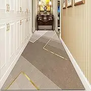 Rugs Iong unner rugs for hallway Khaki Hallway Carpet Runner Non Slip Washable, Runner Rug for Kitchen Hall Stairs, 100cm 1.5m 2m 250cm 300cm 4m 5m 6m Long Carpets(70x350cm/2.3ftx11.5ft)
