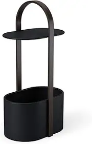 Umbra 1013760-048 Hub Side Table with Storage and Cable Management, Black/Walnut