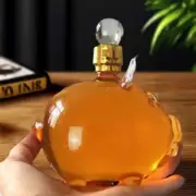 500ML Pig-Shaped Lead-Free Whiskey Decanter with Airtight Stopper, Cute Animal B