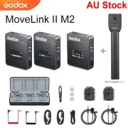 Godox MoveLink II M2 Wireless Lavalier Microphone System with ML-H Handle Grip