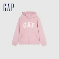 在飛比找momo購物網優惠-【GAP】男童裝 Logo連帽外套-粉色(890300)