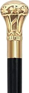 Stylish Walking Sticks – Chrome Plated Knob Handle Walking Cane w/Custom Shaft and Collar – Multi Wood Knob Handle Walking Stick for Men and Women Light Weight & Safe to Walk