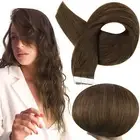 Invisible Tape In Human Hair Extensions Remy Skin Wefts Russian Real Thick Hair