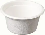100pcs, 60ml/2oz Sugarcane/Bagasse Portion Cups for sauce, dips, chutney, Eco- Friendly