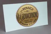 MONARCH GRAMOPHONE PHONOGRAPH WATER SLIDE DECAL PRE CUT