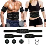 Get-Fit EMS Abs Trainer USB Rechargeable Muscle Stimulator & Toning Belt Device