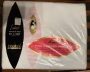 Vintage Penney's Pencale Percale Double Bed White Cotton Flat Sheet 81"x108" TWO