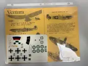 NEW Ventura V7210 Egyptian Spitfire Mk IX Model Airplane Decal 1/72 Scale (AJJ3)