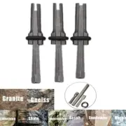 Efficient Stone Splitting with 3 Sets of Durable Plug Wedge and Feather Shims
