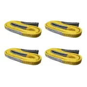 4 Pack 1" x 9ft 2 Ply Polyester Flat Eye Lifting Sling Strap Web Sling 3100 lbs