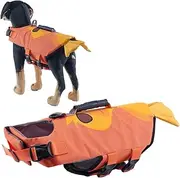 Dog Life Jacket,Dog Life Vest Adjustable Ripstop, Dog Swimming Safety Vest with Superior Buoyancy & Rescue Handle for Small Medium Large Dogs, Swim, Pool, Beach, Boating (JSY24, Medium)