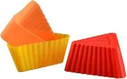 Alipis Silicone Muffin Tins Triangle Cake Baking Cups for Fondant Sugar Craft Random Color