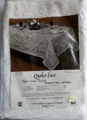 Quaker Lace Mayfair Tablecloth “DEVON” Pattern 64” X 102” NIP Pattern 817 Oblong