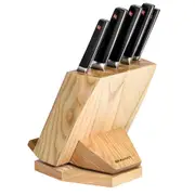 6pc Kamati Avant-Garde Revolving Chef Knife/Knives Block Set w/ Tablet Holder