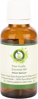 R V Essential Pure Garlic Essential Oil 30ml (1.01oz)- Allium Sativum (100% Pure and Natural Steam Distilled)