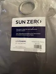 Sun Zero Lichtenberg Grommet Top Blackout One Curtain Pair - Gray 80” X 95 “