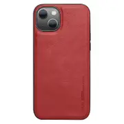 Anti-scratch Phone Case for iPhone 15 Plus PU Leather Coated TPU Back Cover