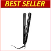 Lightweight 1" Ceramic Flat Iron with Curved-Edge Design for Effortless Styling
