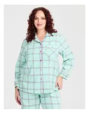 [Taking Shape] Flannelette Grid Pyjama Shirt in Multi