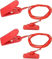 OUKENS 2PCS Treadmill Universal Safety Key, Running Machine Key, Magnet Treadmill Key Rectangle Red,Treadmill Key Replacement Fitness Replacement
