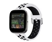 Smart Watch Wristband 2-color Silicone Strap Reverse Buckle Watch Band for Fitbit Versa 2 1-9