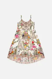 KIDS HIGH LOW HEM DRESS 12-14 EGYPTIAN ROSE