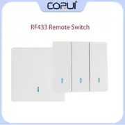 CoRui 10A Mini Smart Switch Light RF 433Mhz Wall Panel Switches With Remote Cont