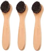 MOTHNUR Facial Scrubber Soft Bristles Wood Handle Brush for Deep Clean Gentle Exfoliation