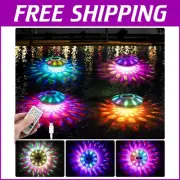 Enchanting Floating Pool Lights with 6 Dynamic Effects - 4 Pack IP68 Waterproof