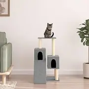 Cat Tree with Sisal Scratching Posts Light Grey 82 cm