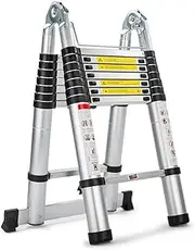 Bullet Pro Multipurpose Aluminium Telescopic Ladder, 5 Meter Height